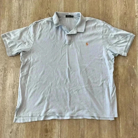 Mens Polo Ralph Lauren Blue Polo Shirt - 4XB - Picture 1 of 7